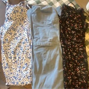 SHEIN Women's Maxi Dresses - Blue, Gray, Black Floral